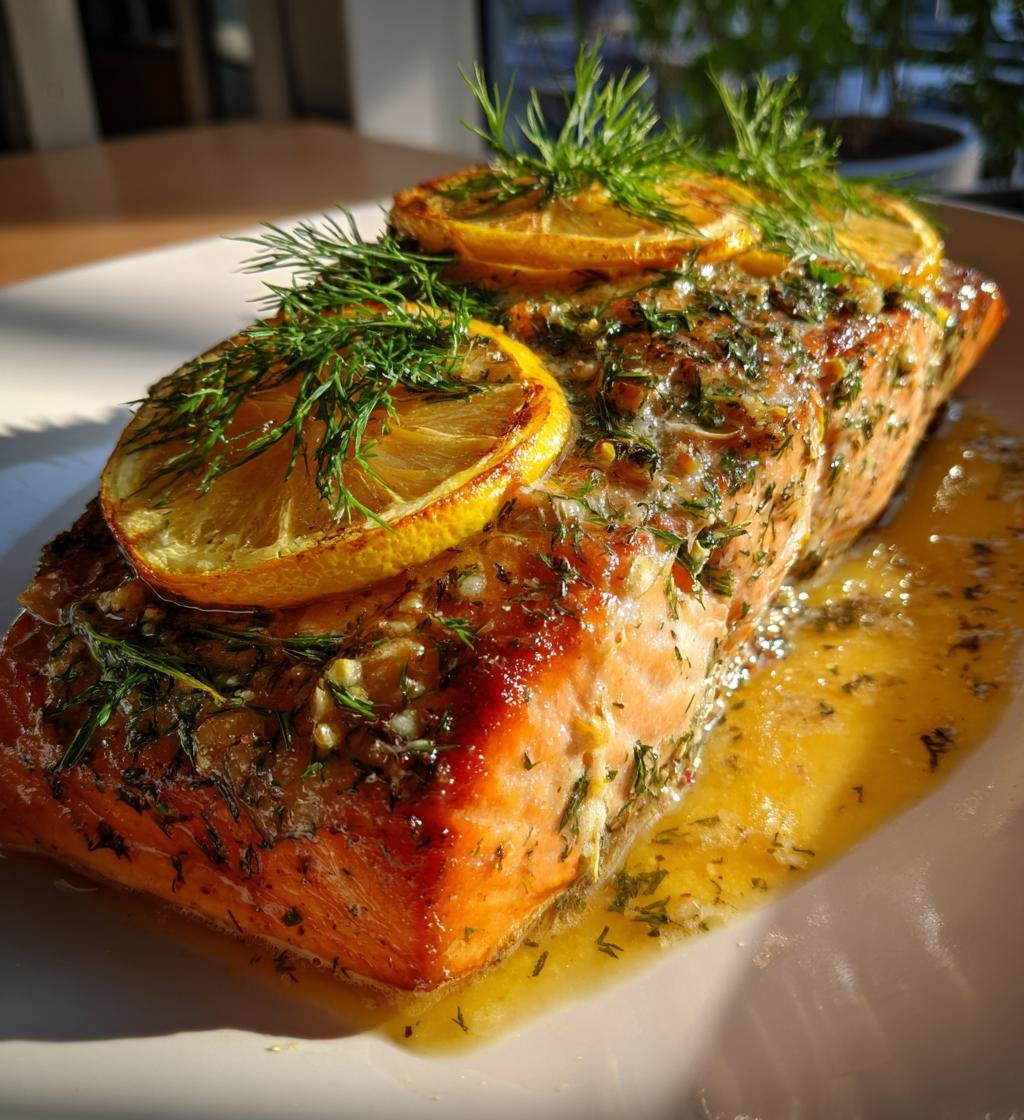Ugnsbakad Laxfilé med Citronsмör och Dill - detail 1