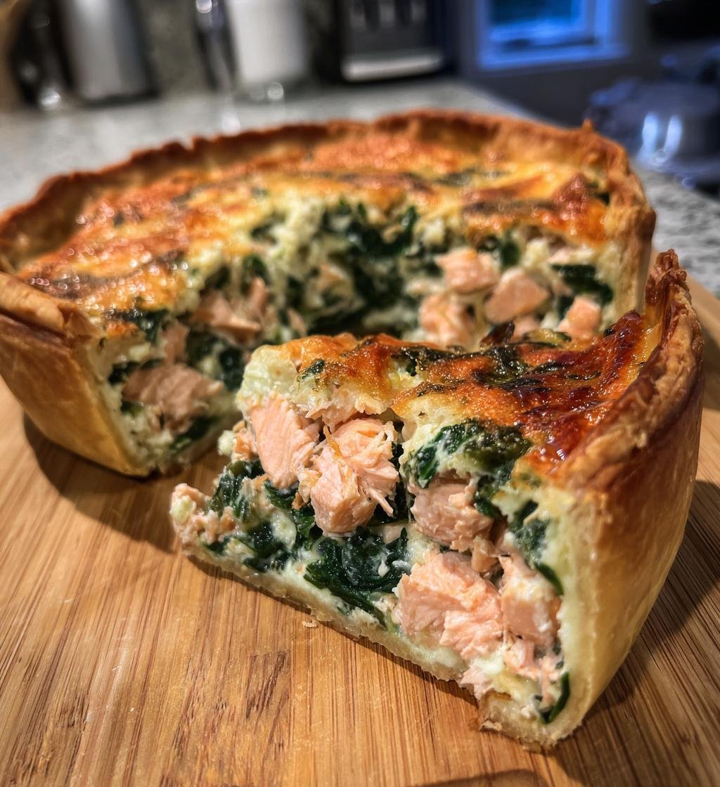 Ugnsbakad Paj med Lax, Spenat och Krämig Dillsås - detail 1