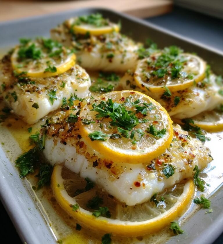 Ugnsbakad torsk med citron