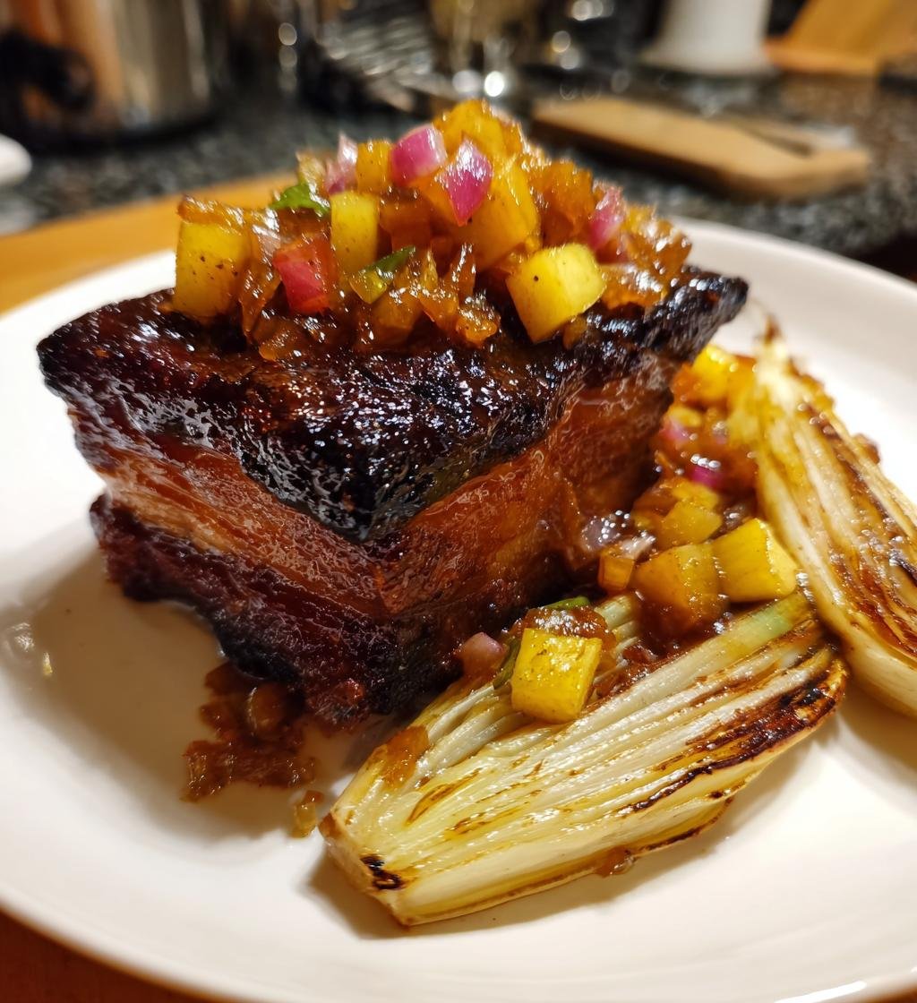 Ugnslagad Fläsksida med Äppelchutney och Rostad Fänkål - detail 1