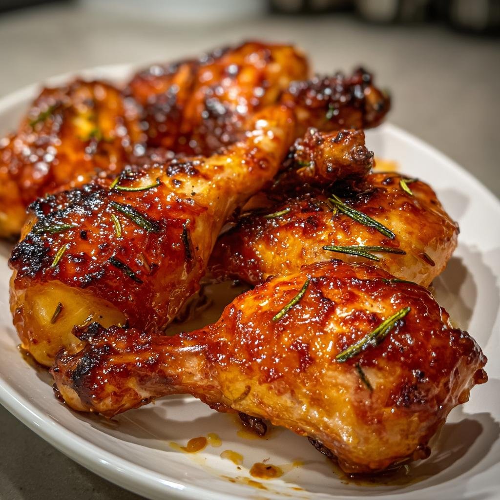 Ugnslagad Kycklingklubbor med Honungssenap och Rosmarin