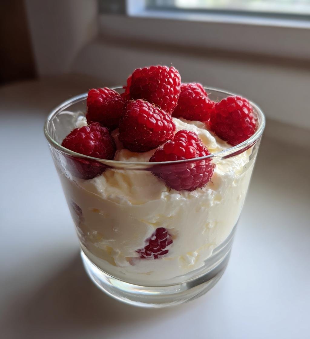 Vit chokladmousse med hallon - detail 1