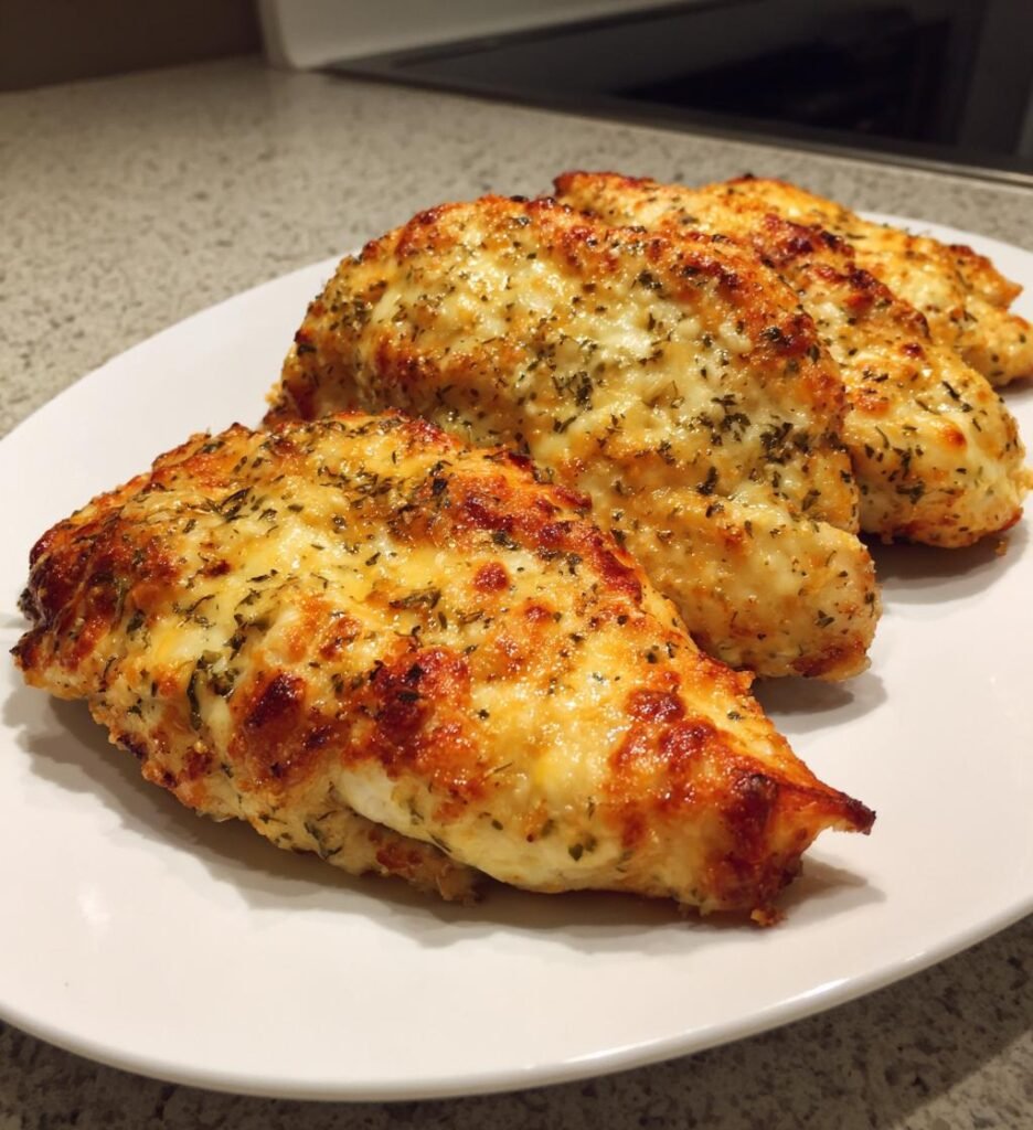 Vitlökskyckling med Parmesan i Ugn