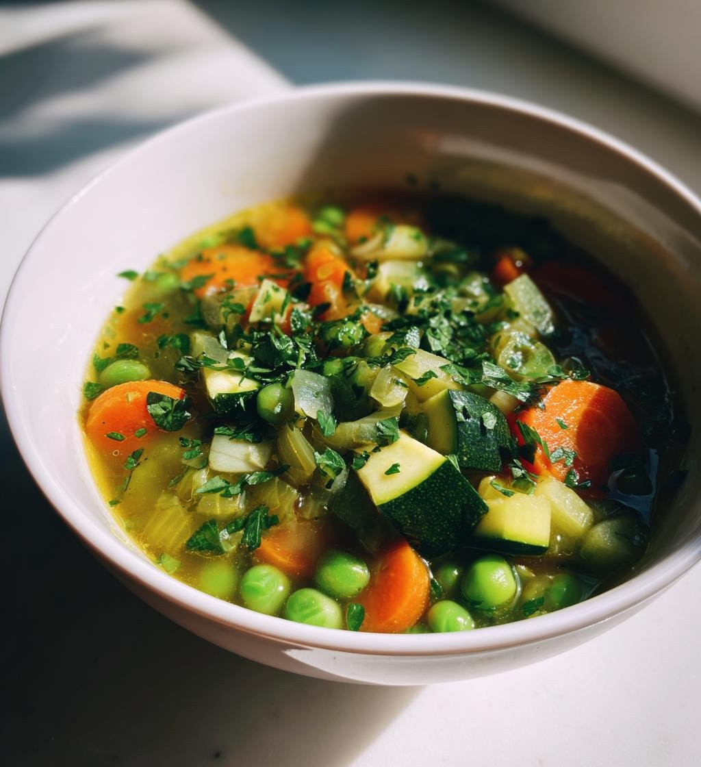 Vårig grönsakssoppa - detail 1