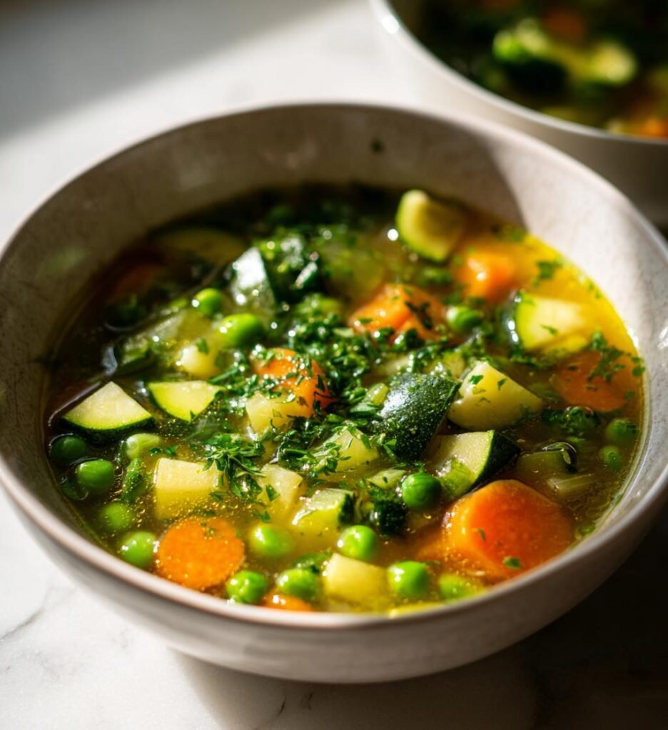 Vårig grönsakssoppa