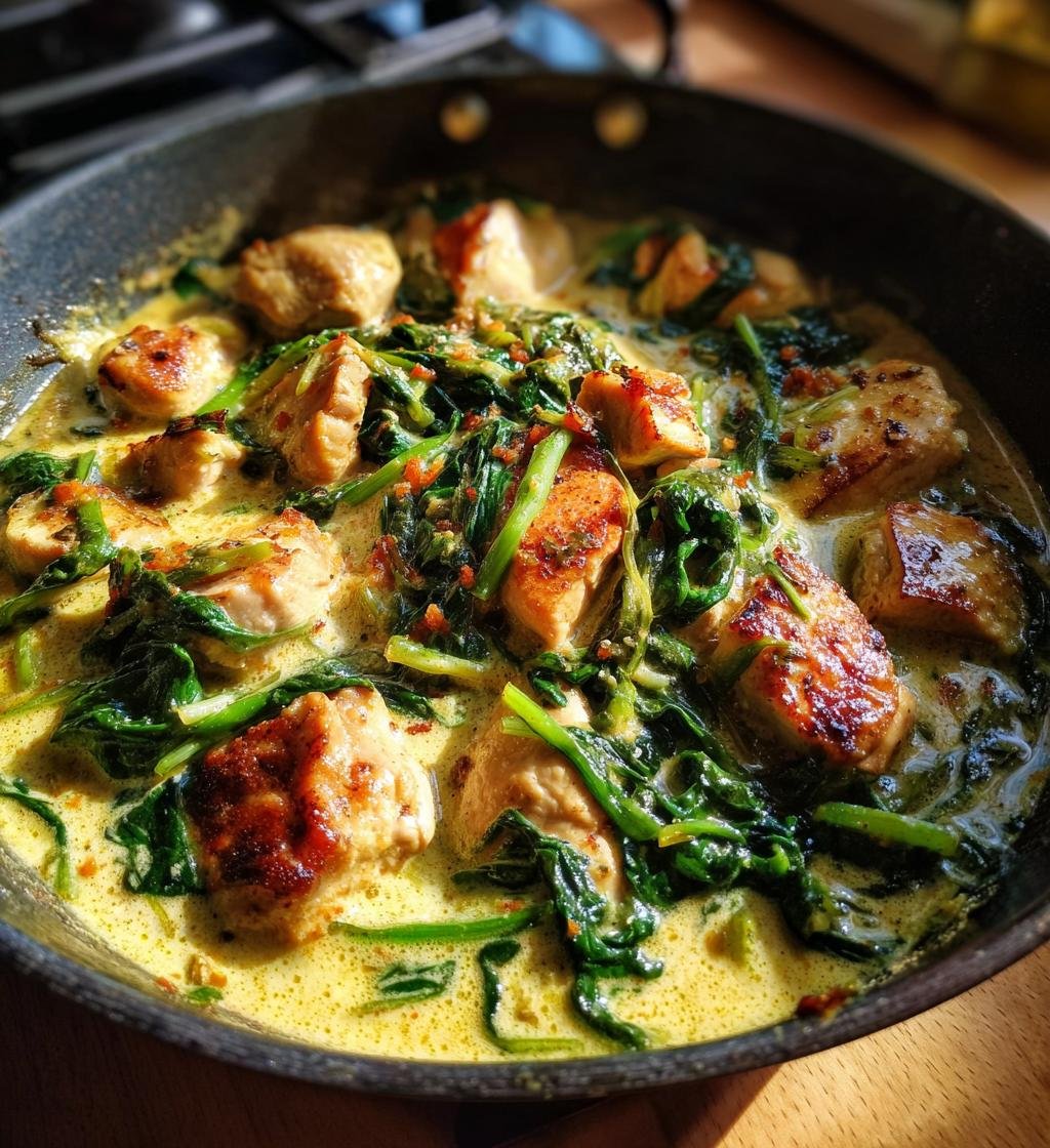 Vårig kycklinggryta med spenat - detail 1