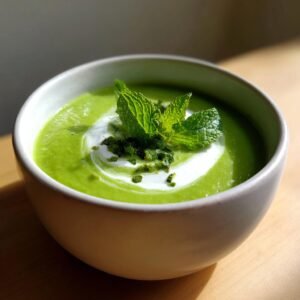 Vårig soppa med gröna ärtor