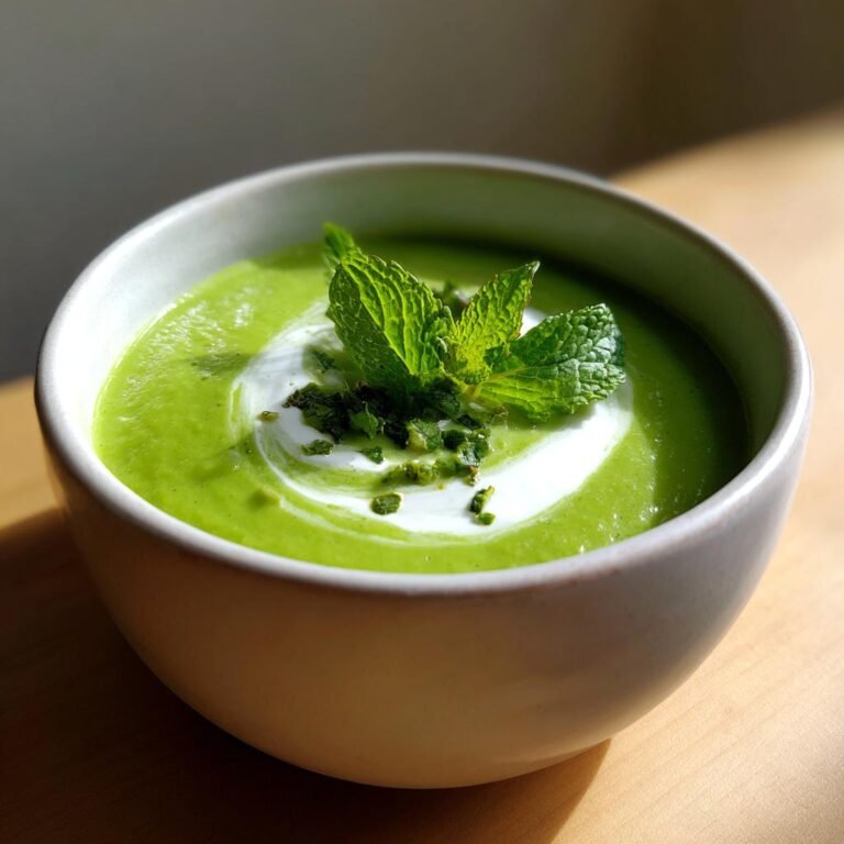 Vårig soppa med gröna ärtor