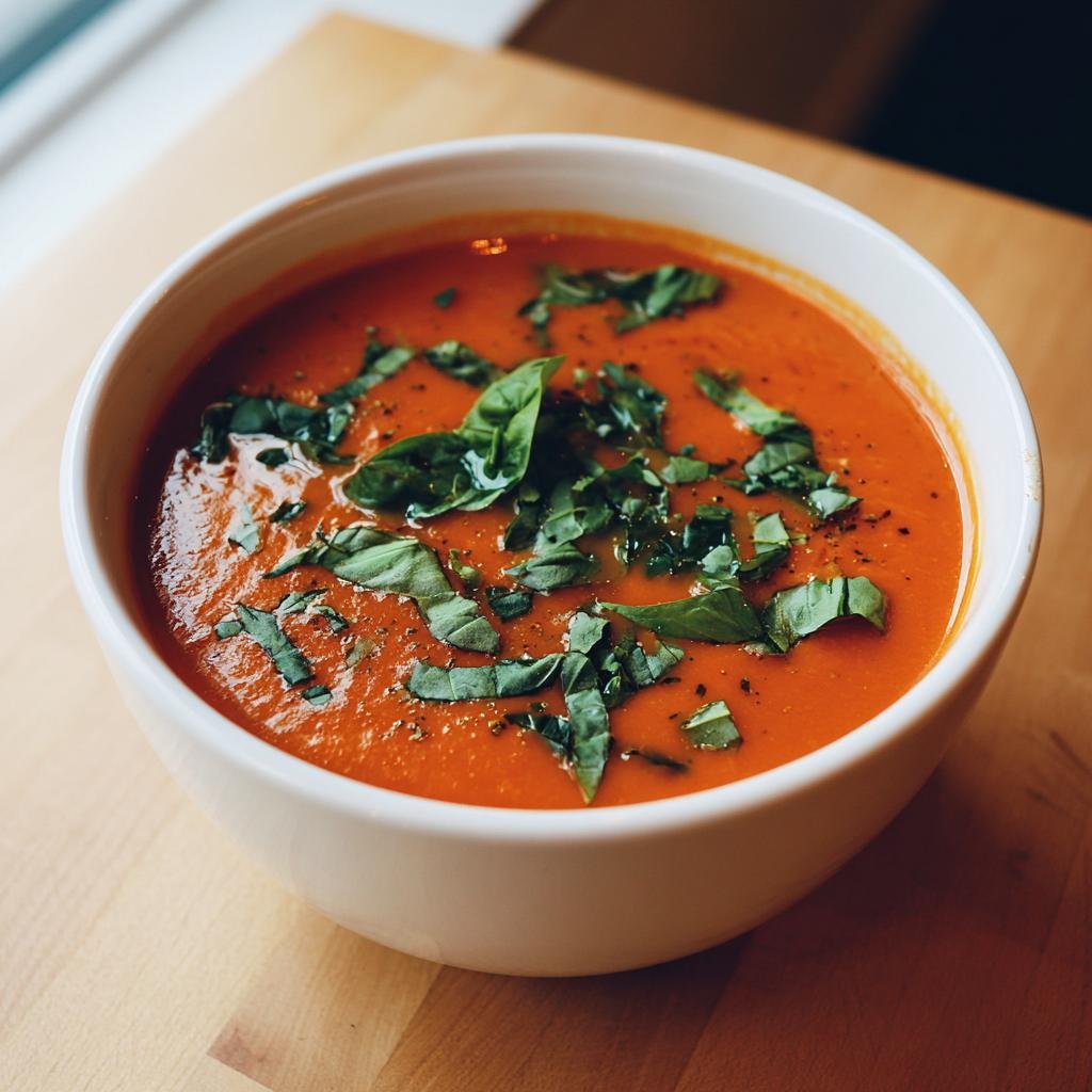 Vårig tomatsoppa med basilika - detail 1