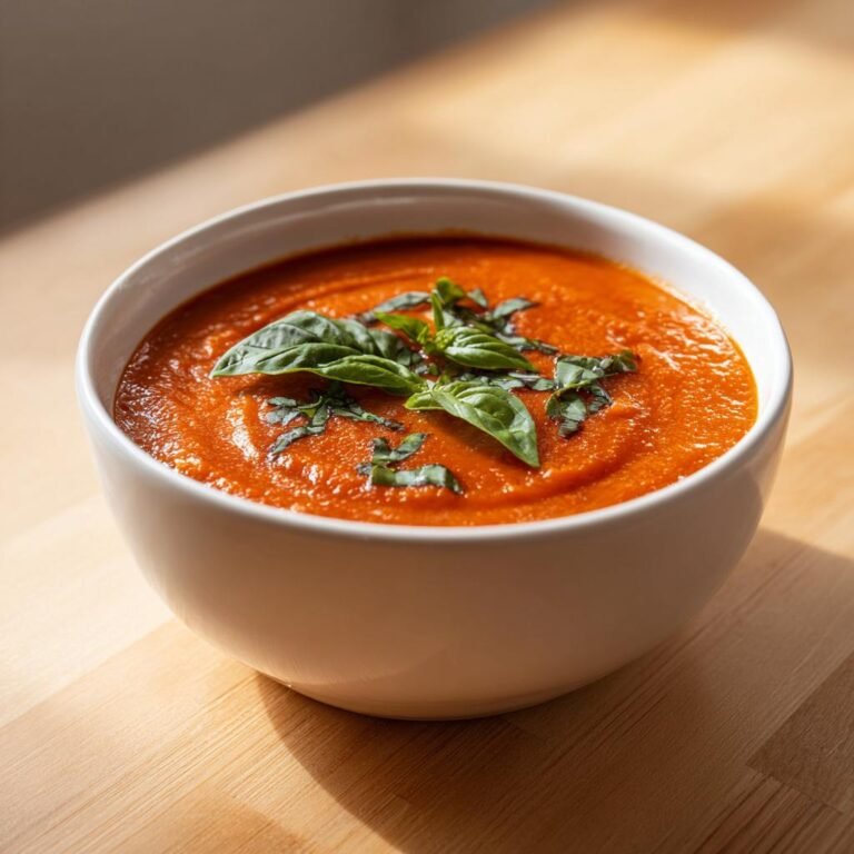 Vårig tomatsoppa med basilika