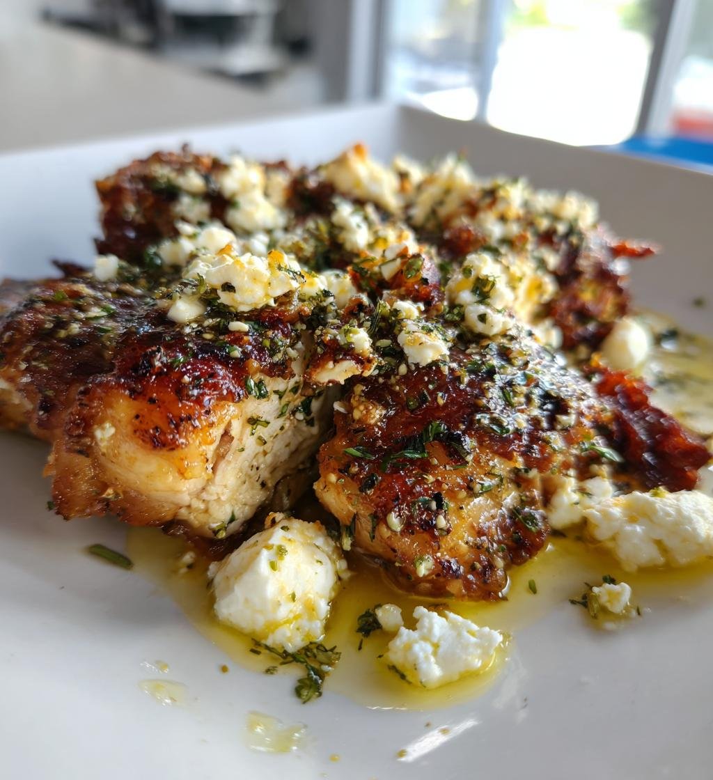 Kyckling fetaost recept - Enkel och saftig middag på 30 minuter - steg för steg