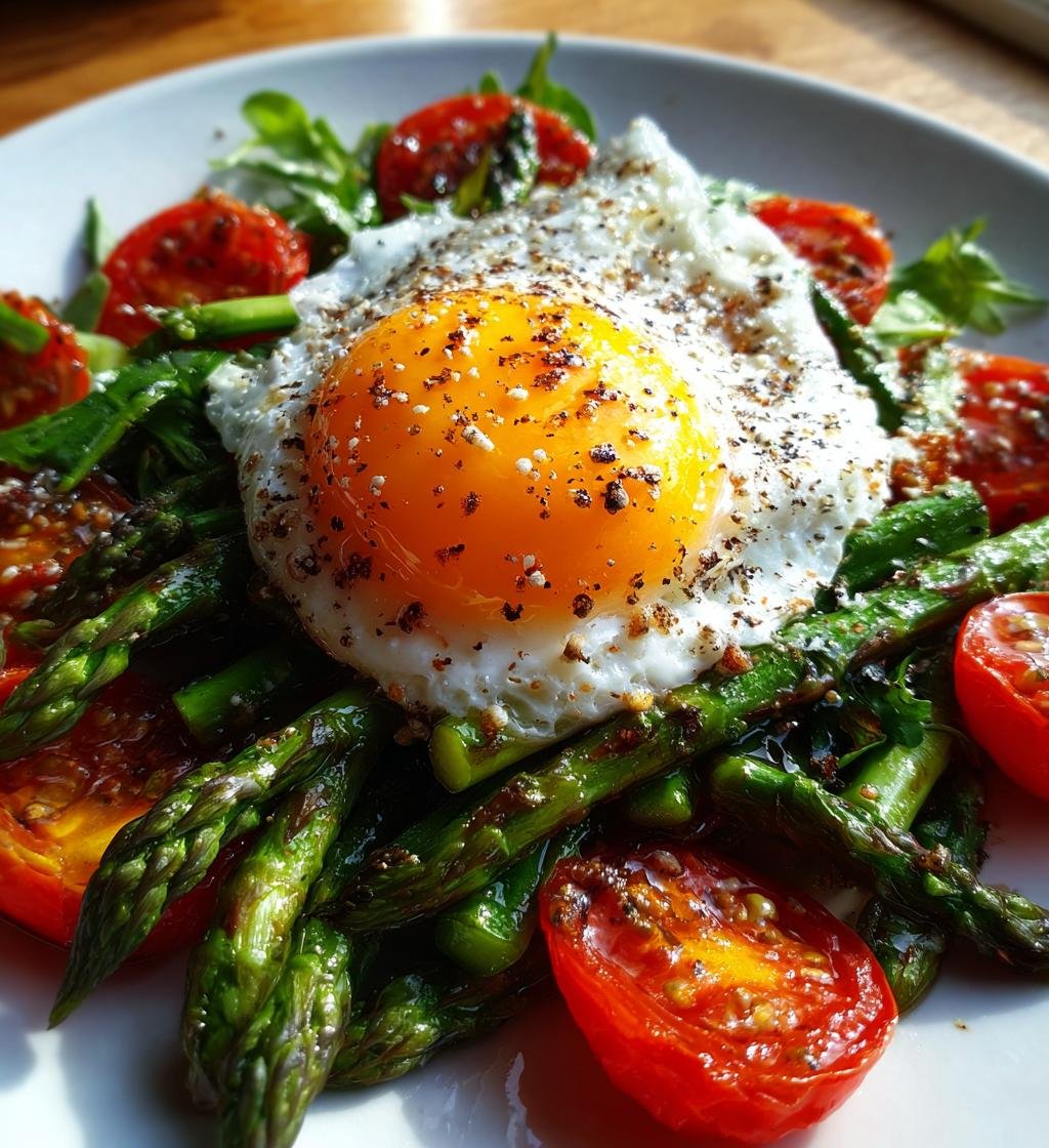 Sallad med sparris och pocherat ägg – Enkel och God recept! - steg för steg