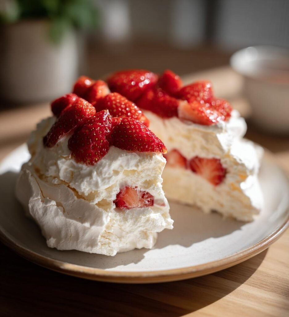 pavlova med jordgubbar recept