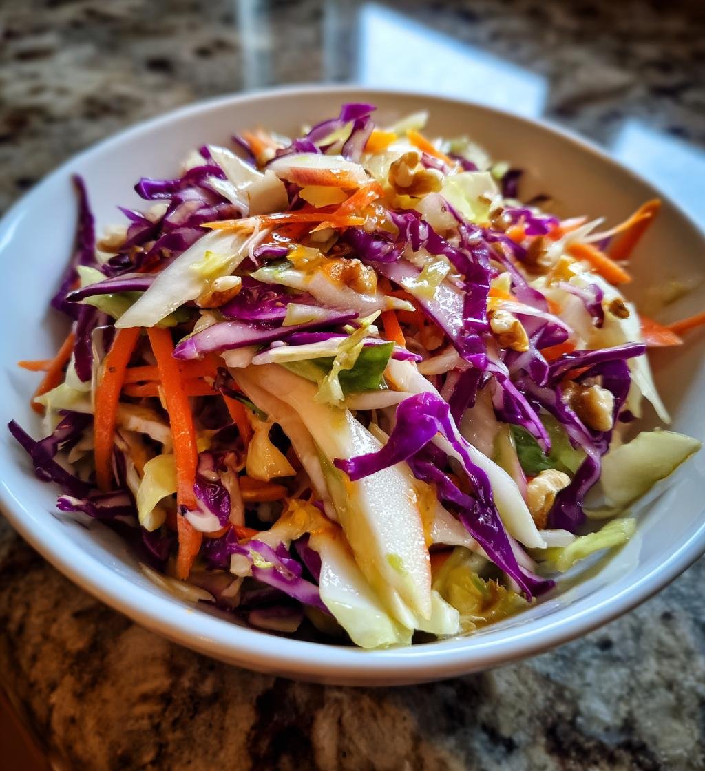 Kålsallad med äpple och valnötter – Enkel och god rätt - steg för steg