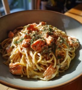 krämig laxpasta recept enkel middag