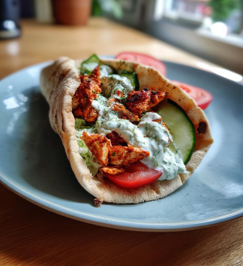 Kyckling i pitabröd med tzatziki - En saftig och god måltid