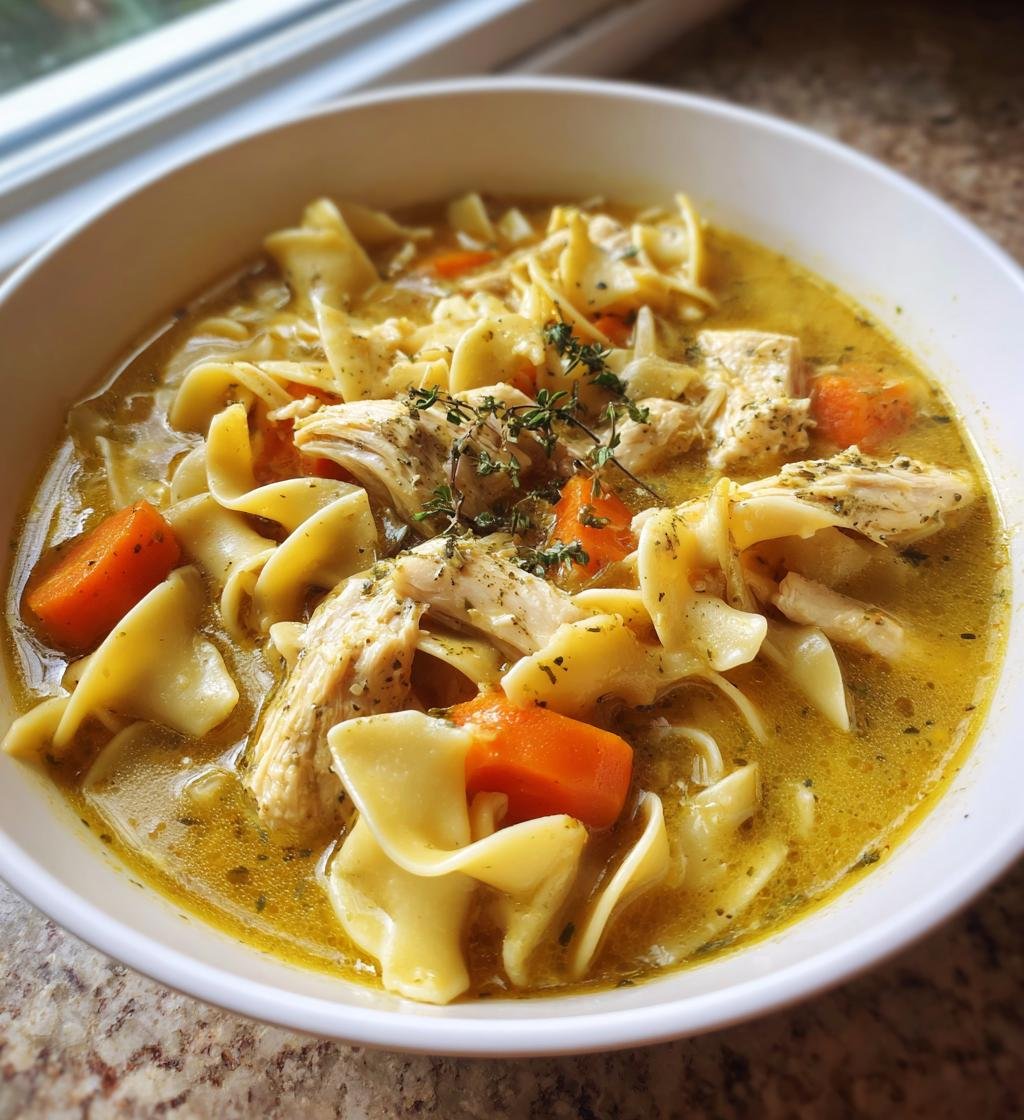 Kyckling soppa med nudlar – Enkel och Krämig Hemlagad Rätt - steg för steg
