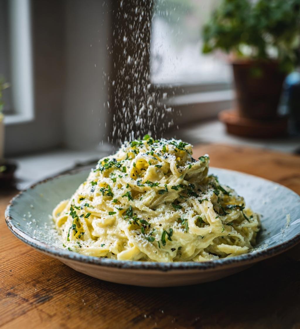 Ramslökspasta med parmesan recept – Enkel och krämig njutning - steg för steg