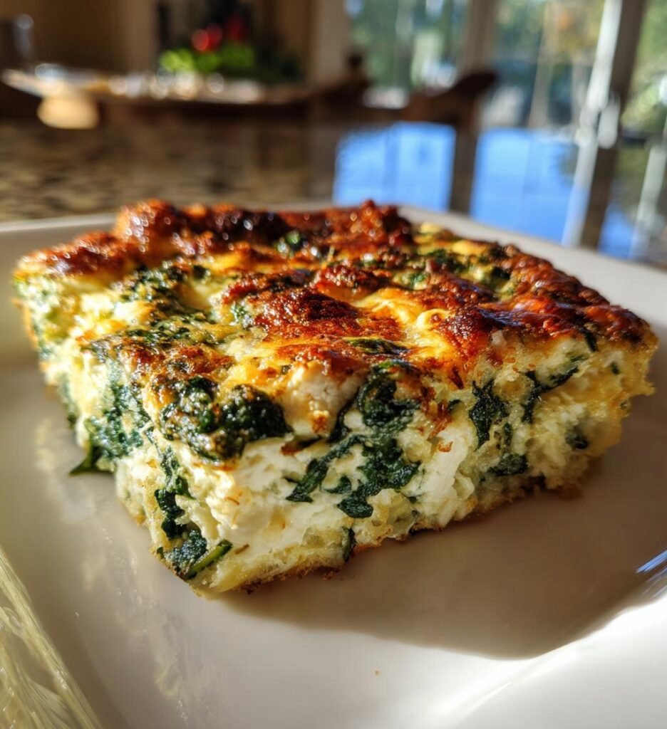 gratäng med spenat och fetaost