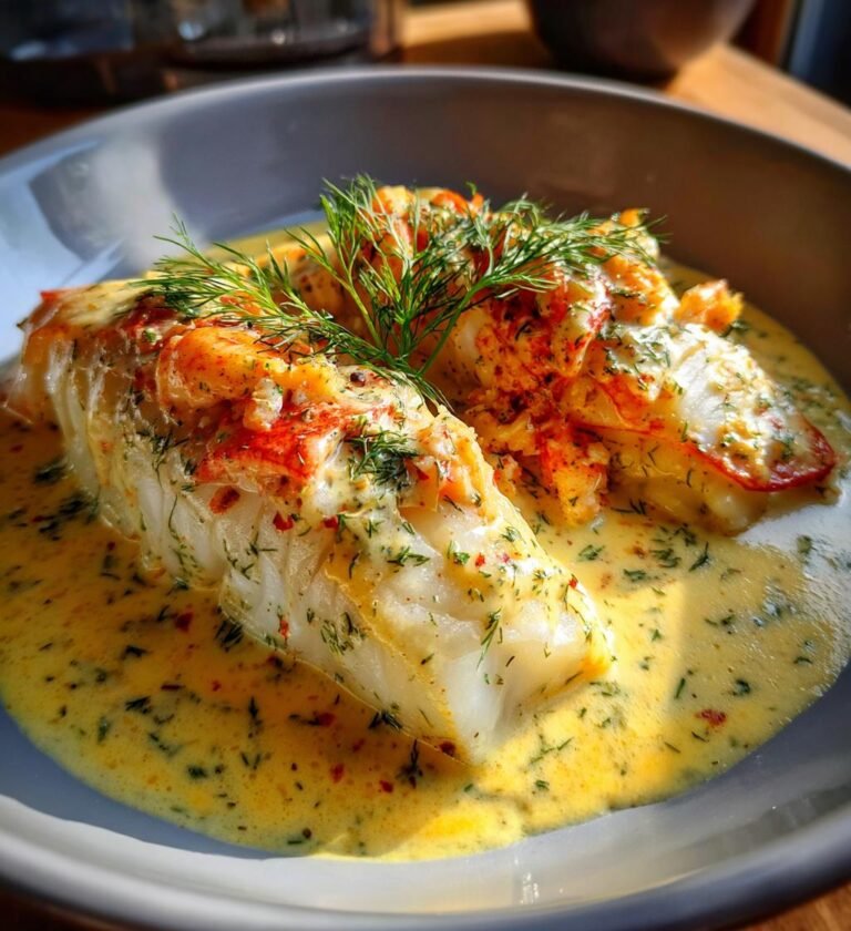 torsk med kräftstjärtar