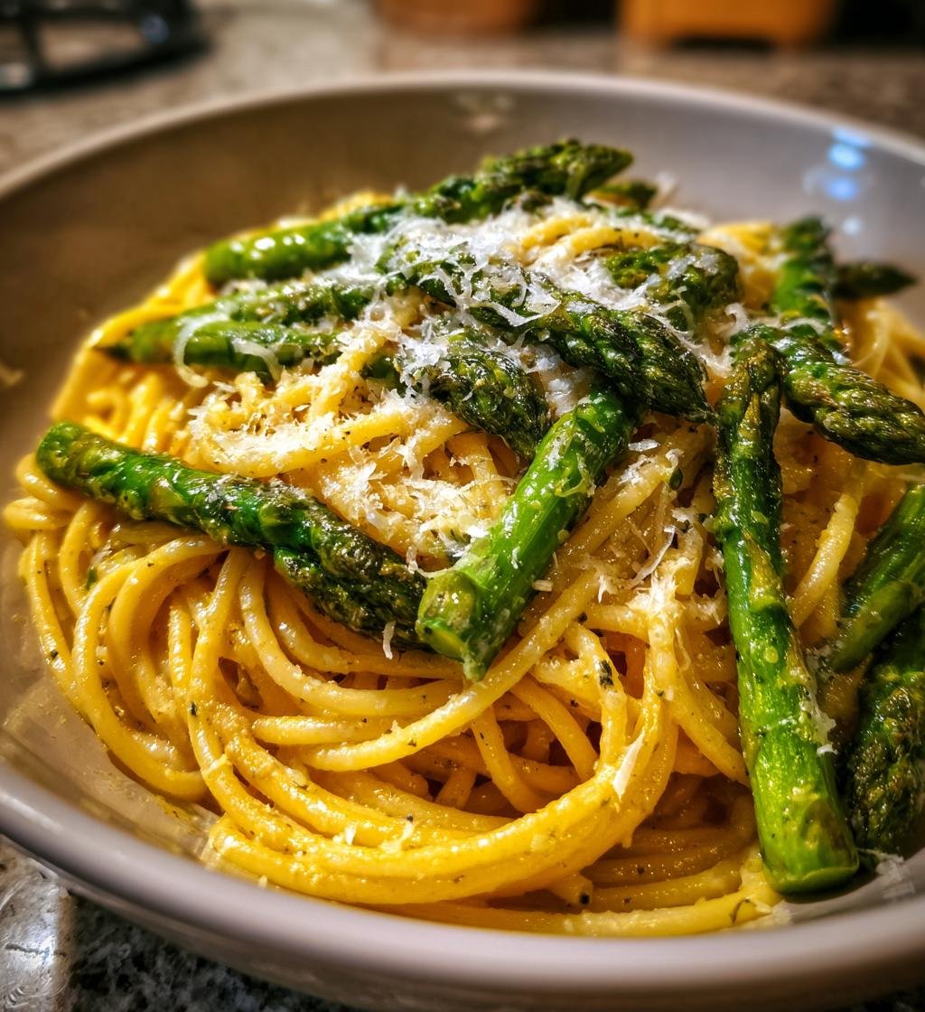 Pasta med sparris och parmesan – Enkel och krämig rätt för alla - steg för steg