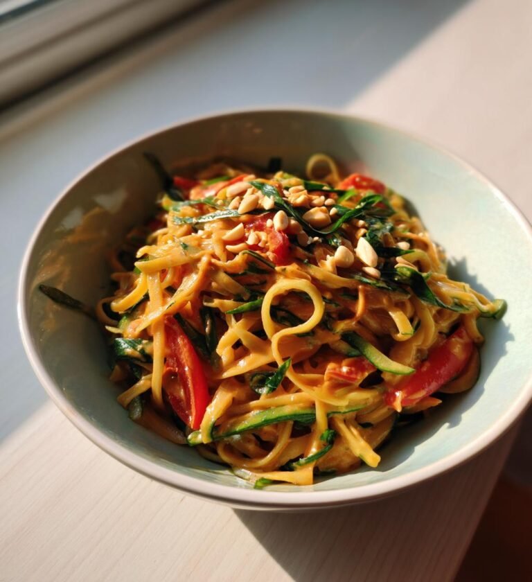 nudelsallad med jordnötssås