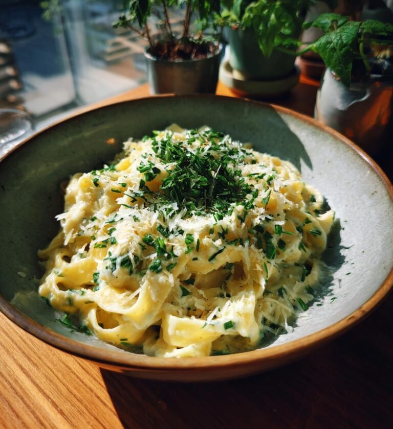 ramslökspasta med parmesan recept