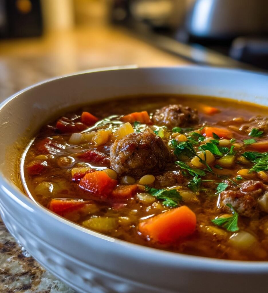 gryta med korv och linser recept