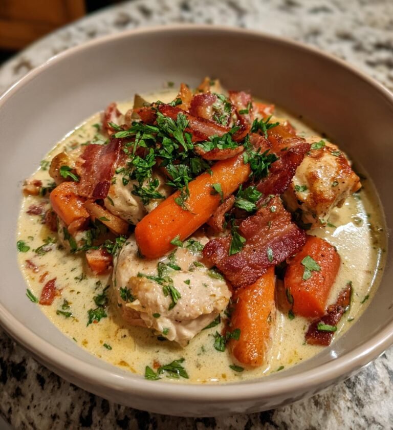 kyckling recept gryta med bacon