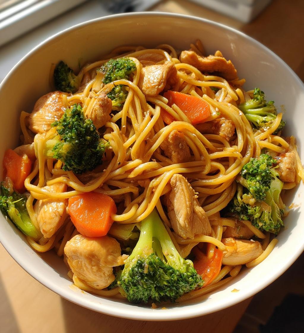 Kyckling nudlar recept – Enkel och Krämig middag på 30 minuter - steg för steg