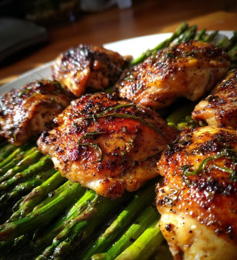 kyckling med sparris i ugn