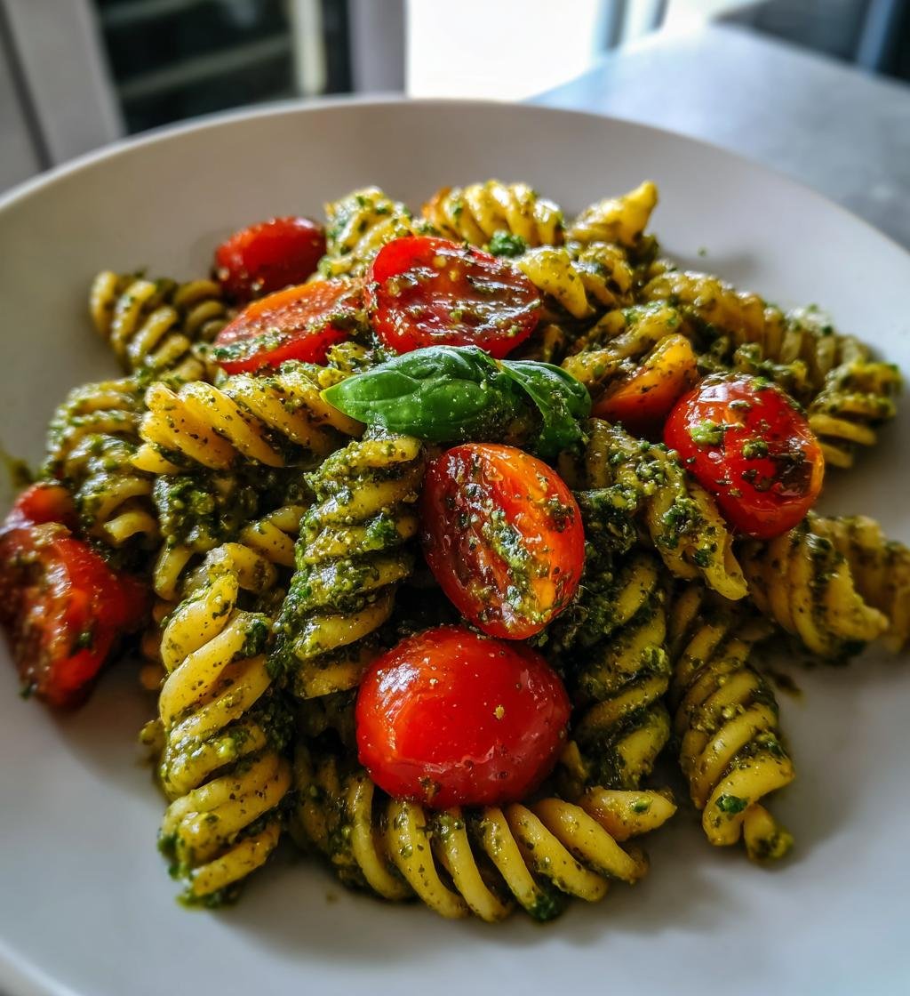 Pesto pasta med körsbärstomater – Enkel och God recept