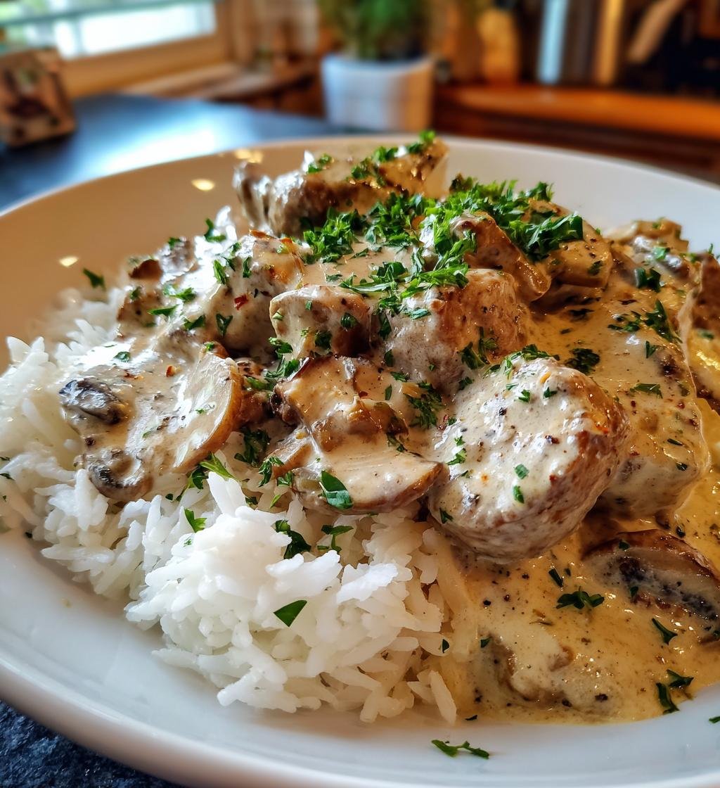 Korvstroganoff recept enkel middag - Snabb och krämig rätt - steg för steg