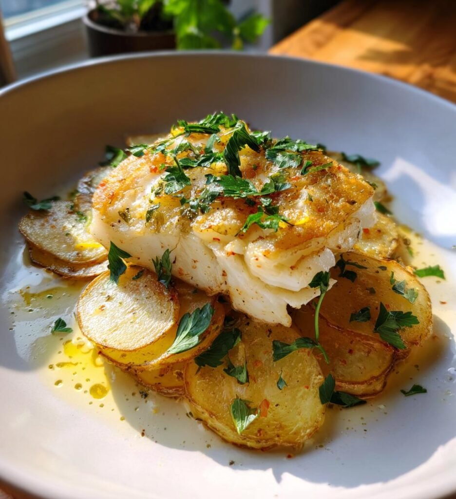 torsk med potatis i ugn recept