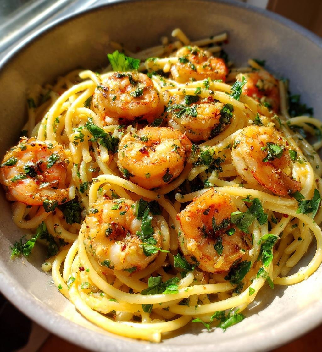 Pasta med räkor och vitlök – Enkel och god middag på 20 minuter - steg för steg