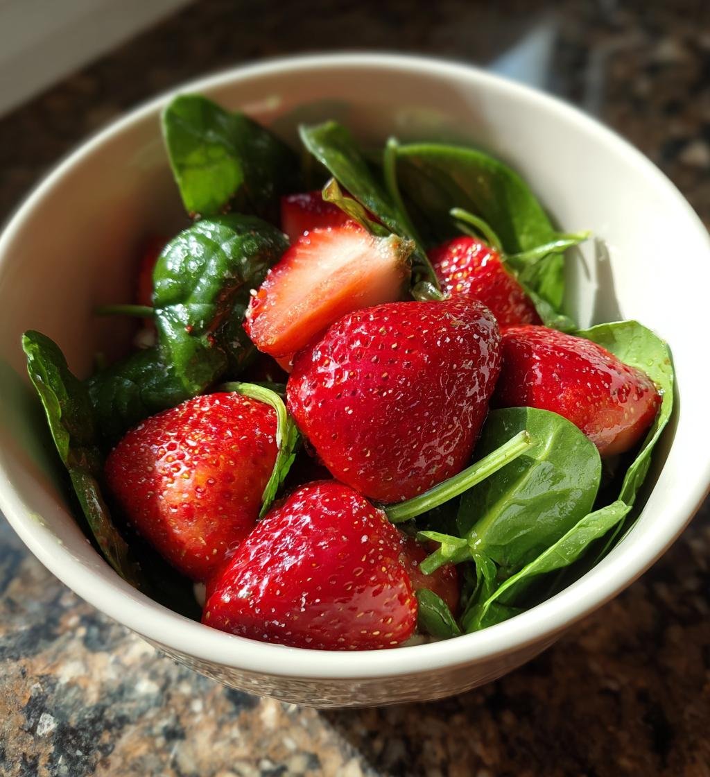 Sallad med jordgubbar och spenat – Enkel och nyttig sommarrätt - steg för steg