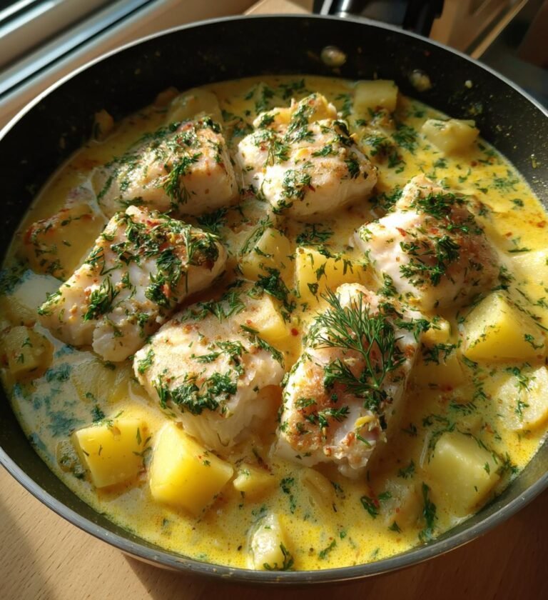 torsk gryta recept med grädde och dill