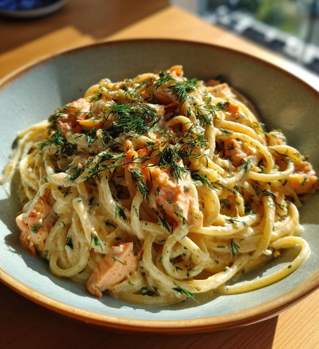 Krämig laxpasta recept enkel middag - Snabb och god vardagsmat