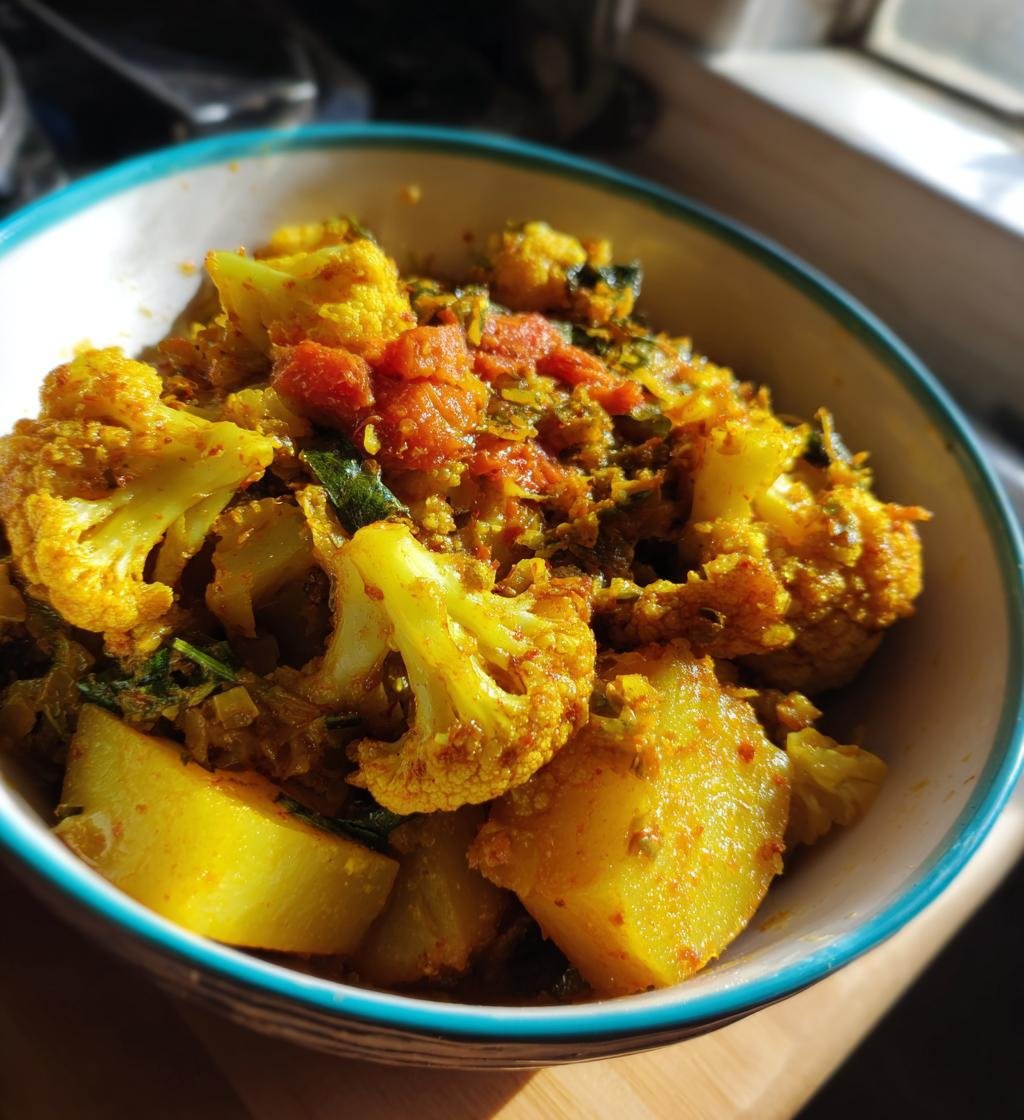 Indisk gryta med blomkål och potatis – Enkel och God rätt - steg för steg