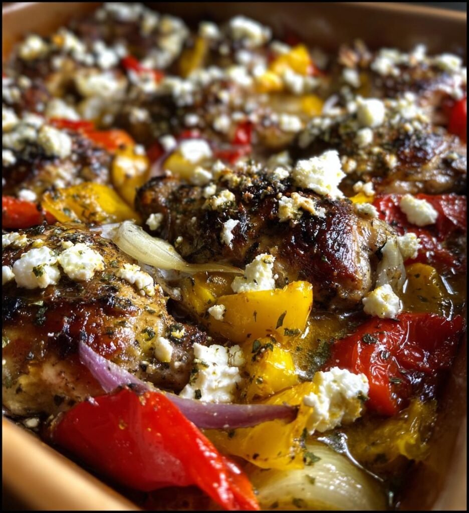 grekisk kyckling i ugn med fetaost