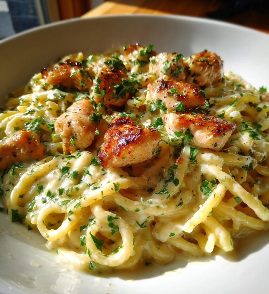 kyckling alfredo pasta recept enkel