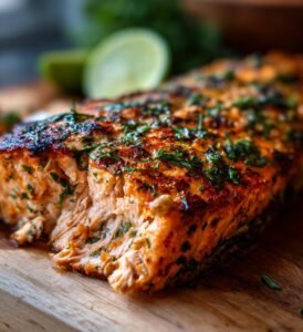 ugnsbakad lax hel med örter