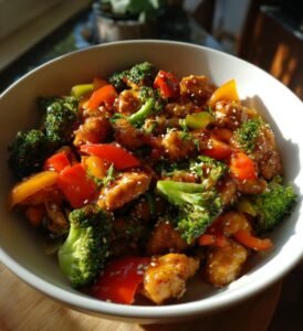 kyckling med wokgrönsaker