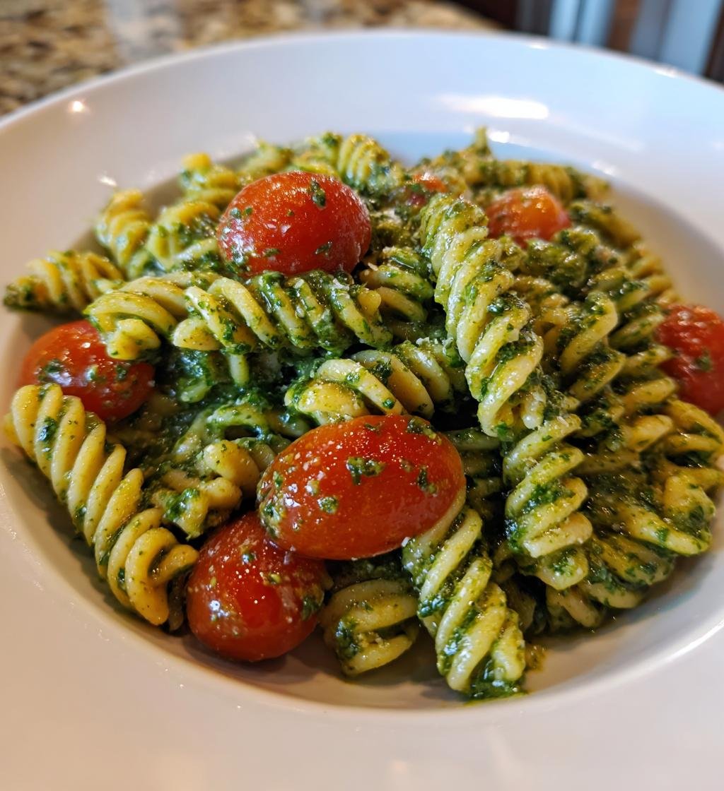 Pesto pasta med körsbärstomater – Enkel och God recept - steg för steg