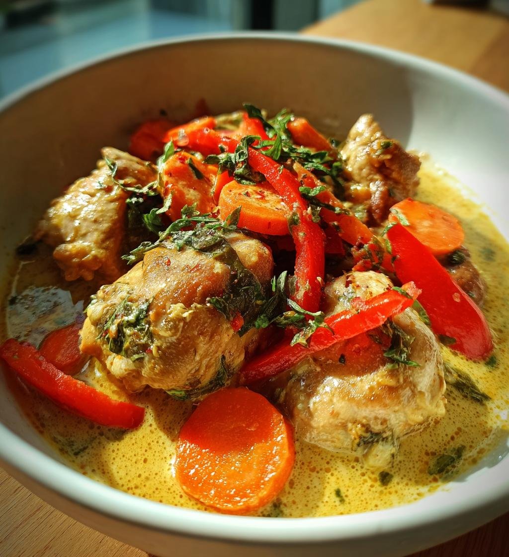 Kyckling recept gryta kokosmjölk - Enkel och krämig middag - steg för steg