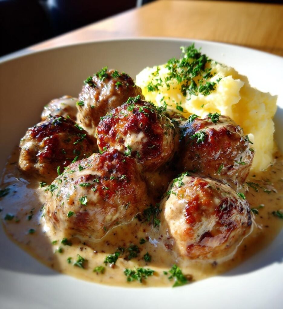 köttbullar med sås recept
