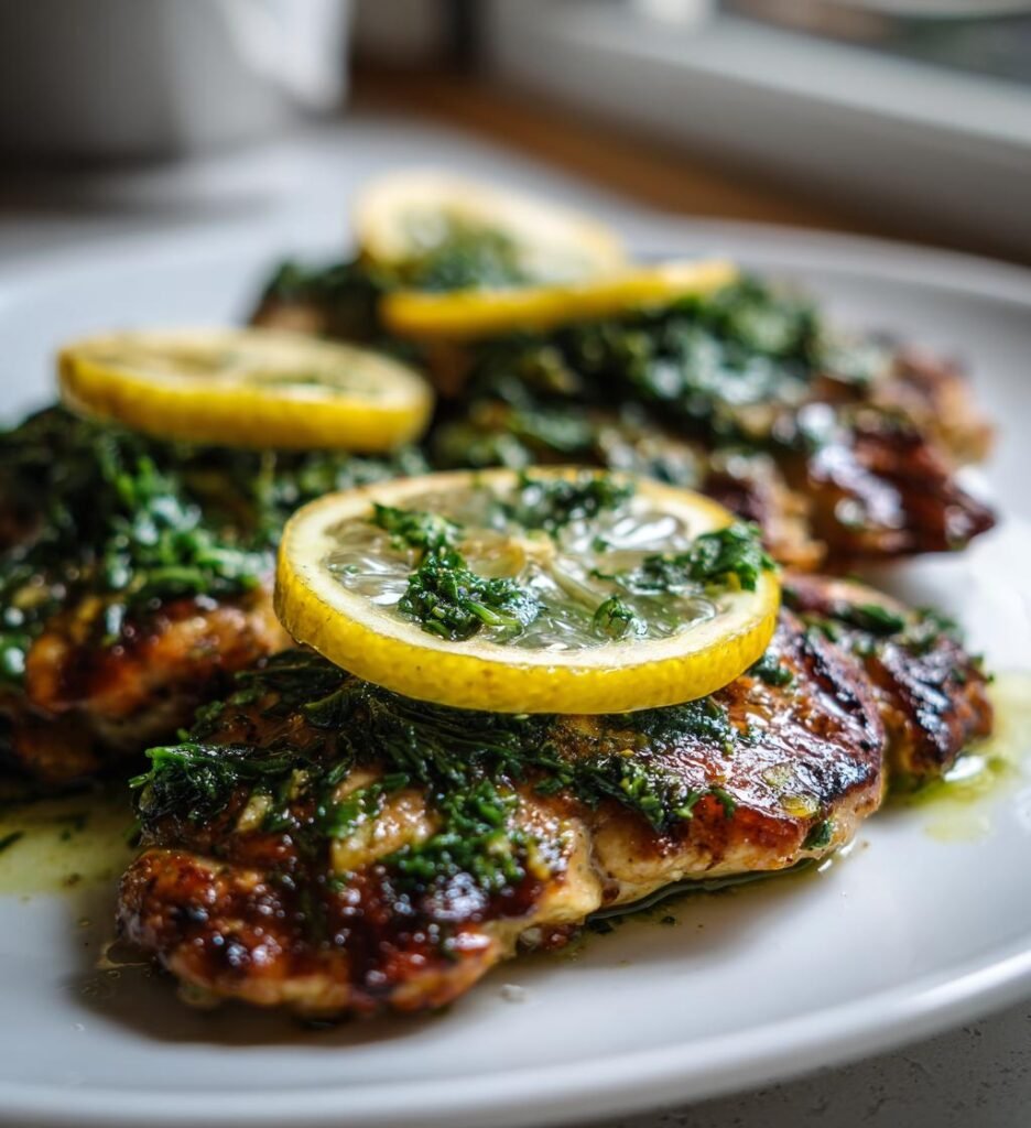 kyckling med ramslök och citron