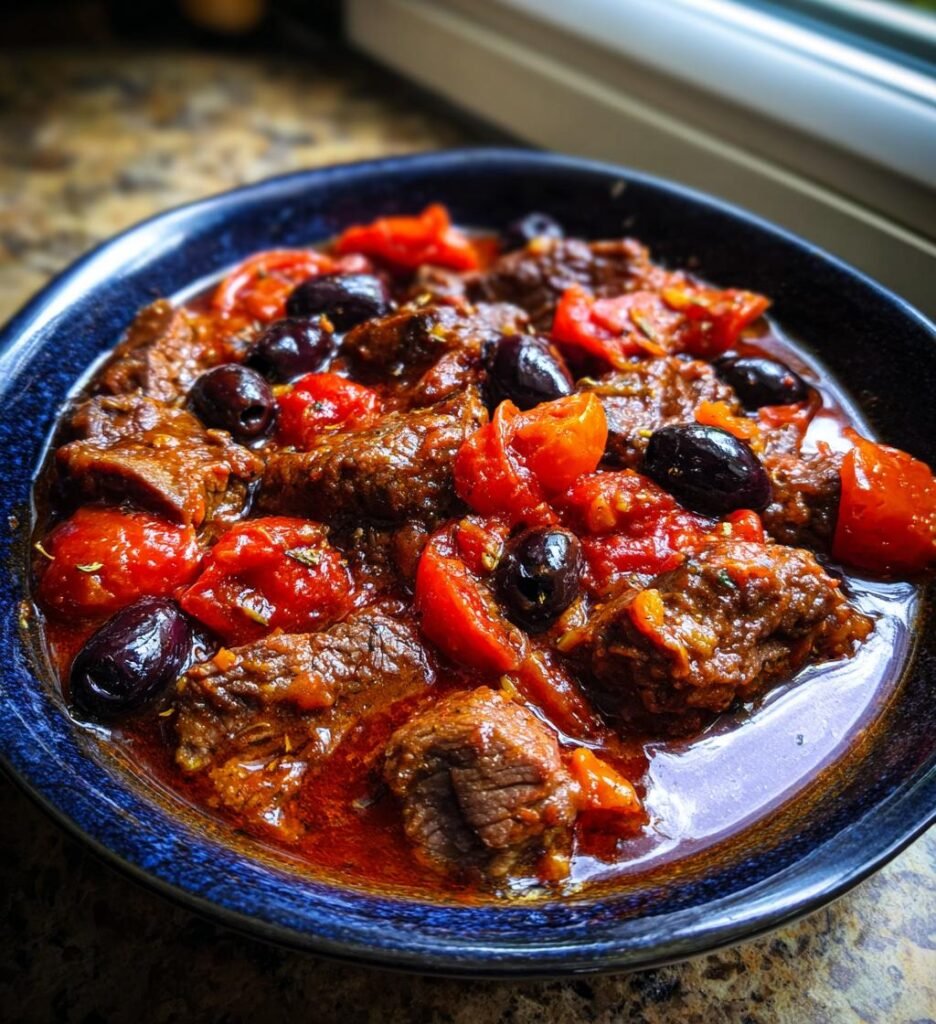lammgryta med oliver och tomat