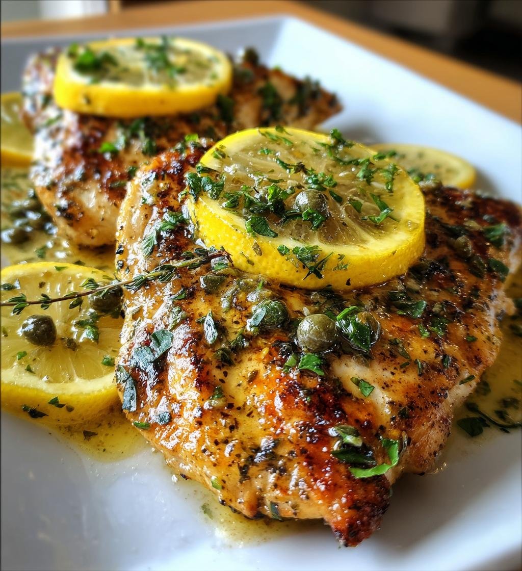 Kyckling med citronsmör och kapris - Enkel och God middag - steg för steg