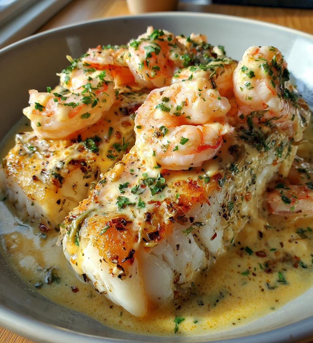 Torskrygg med räkor - Enkel och saftig middagsfavorit